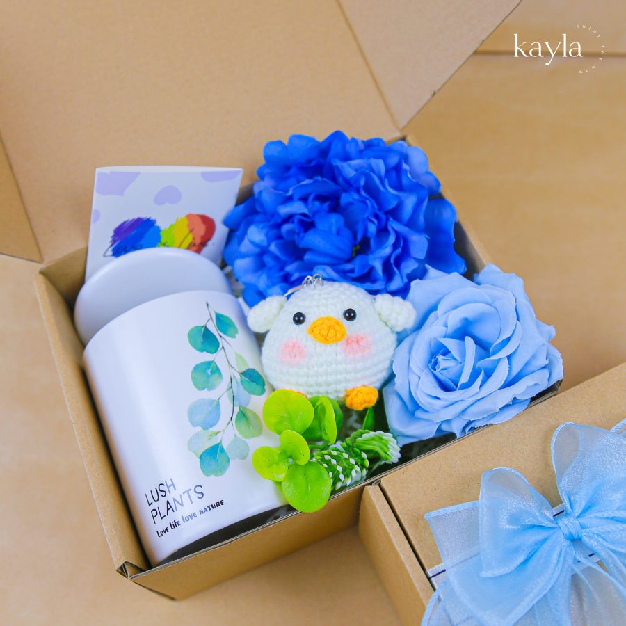 Set Quà Tặng Nụ Cười Ly Sứ Trắng Hình Lá