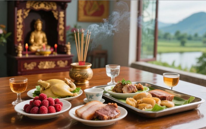 Mâm cúng mặn Mâm cúng mặn