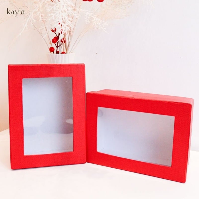 Hộp chữ nhật trong suốt - Gói trọn yêu thương - 21x15x8
