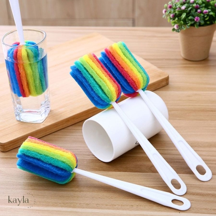 Cọ Rửa Ly Cầu Vòng Siêu Sạch