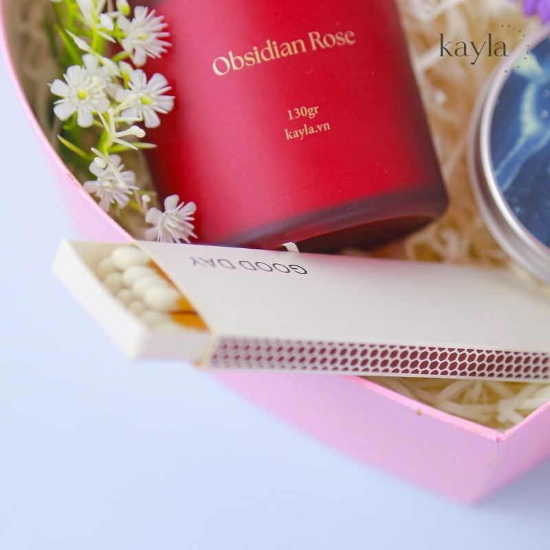 Set Trái Tim Hồng – Obsidian Rose Dịu Dàng