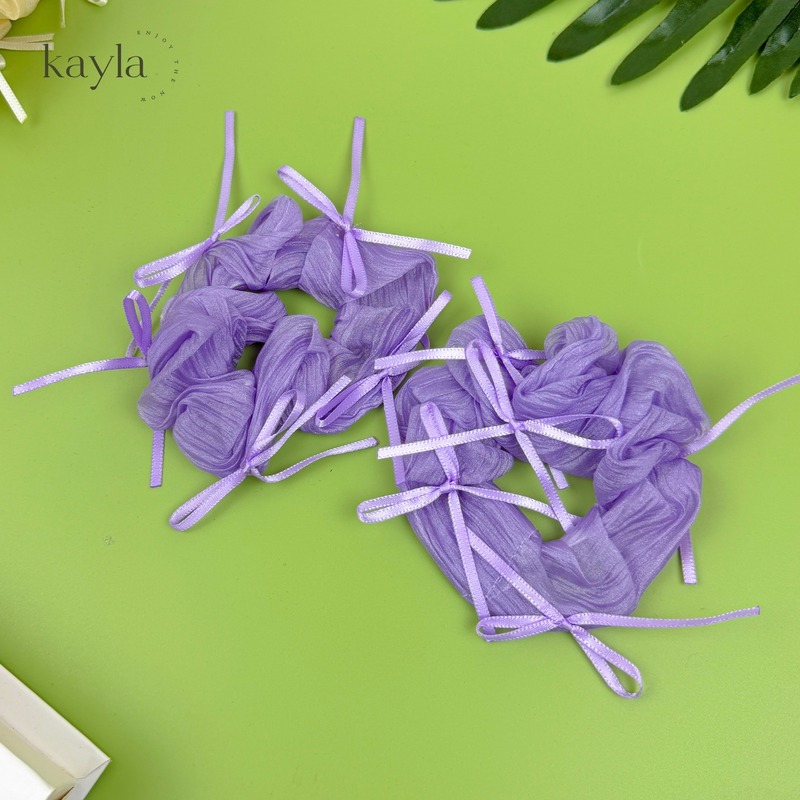 Dây Cột Tóc Vải Voan Nơ Cao Cấp