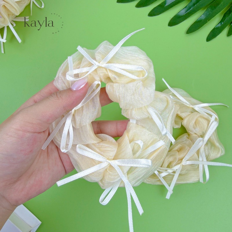 Dây Cột Tóc Vải Voan Nơ Cao Cấp