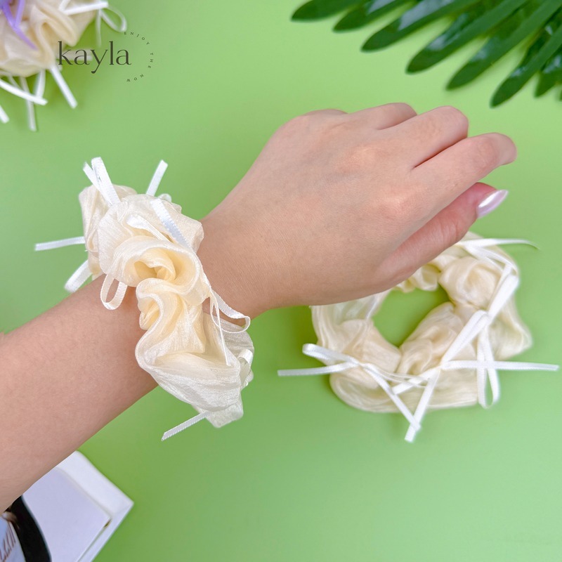 Dây Cột Tóc Vải Voan Nơ Cao Cấp