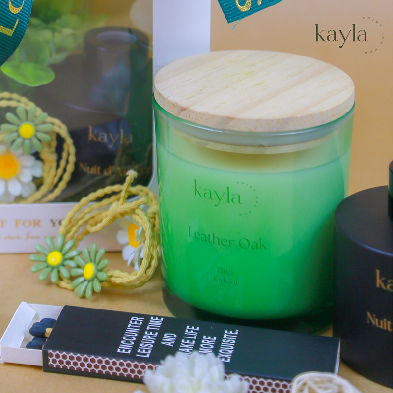 Set Quà Nến Thơm Leather Oak An Nhiên