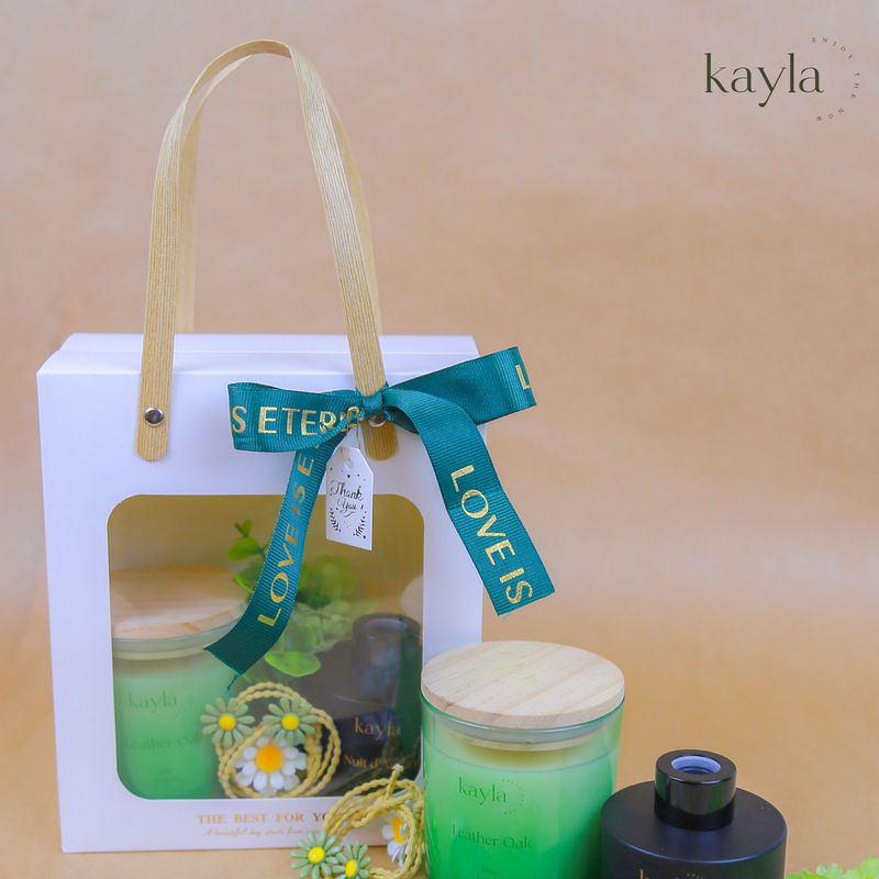 Set Quà Nến Thơm Leather Oak An Nhiên