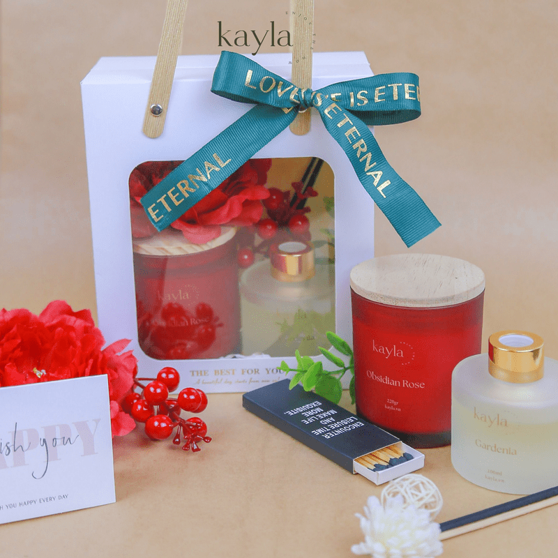 Set Quà Nến Thơm Obsidian Rose Quyến Rũ