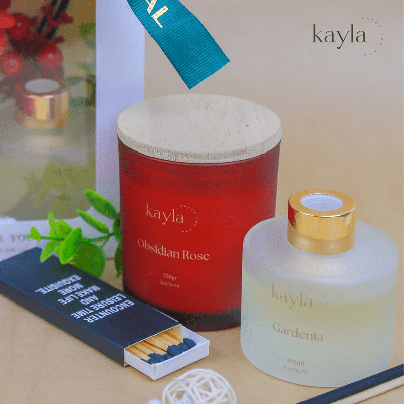 Set Quà Nến Thơm Obsidian Rose Quyến Rũ