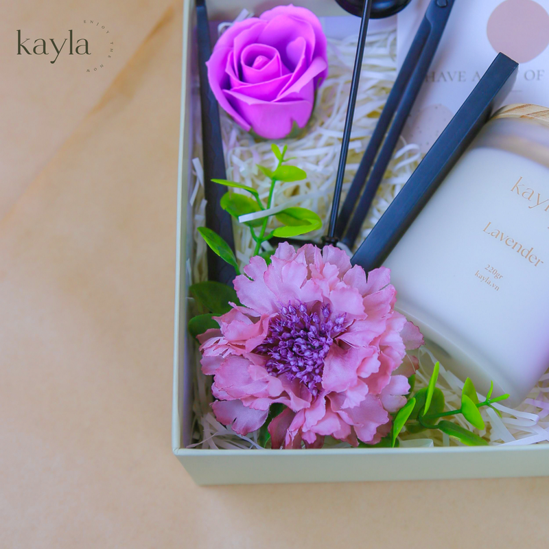 Set quà nến thơm Lavender Mộng Mơ
