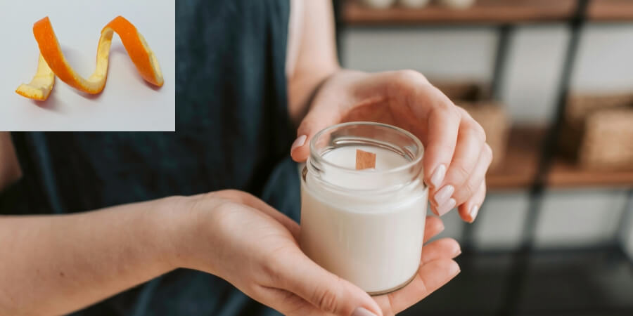 cách làm đèn nến thơm từ vỏ quýt
