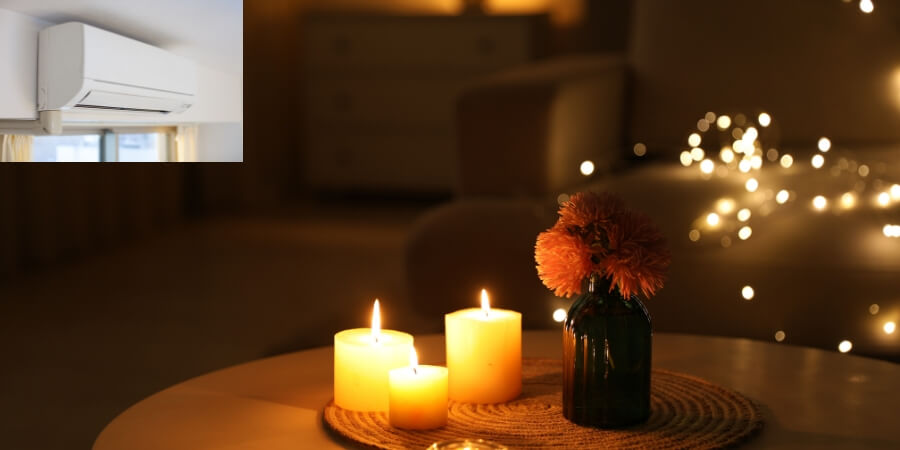 đốt nến thơm trong phòng máy lạnh