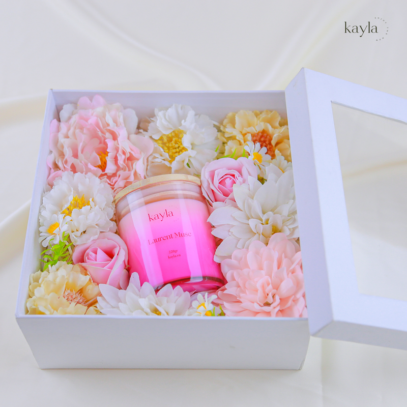 Set Quà Nến Thơm Laurent Muse Hồng Dịu