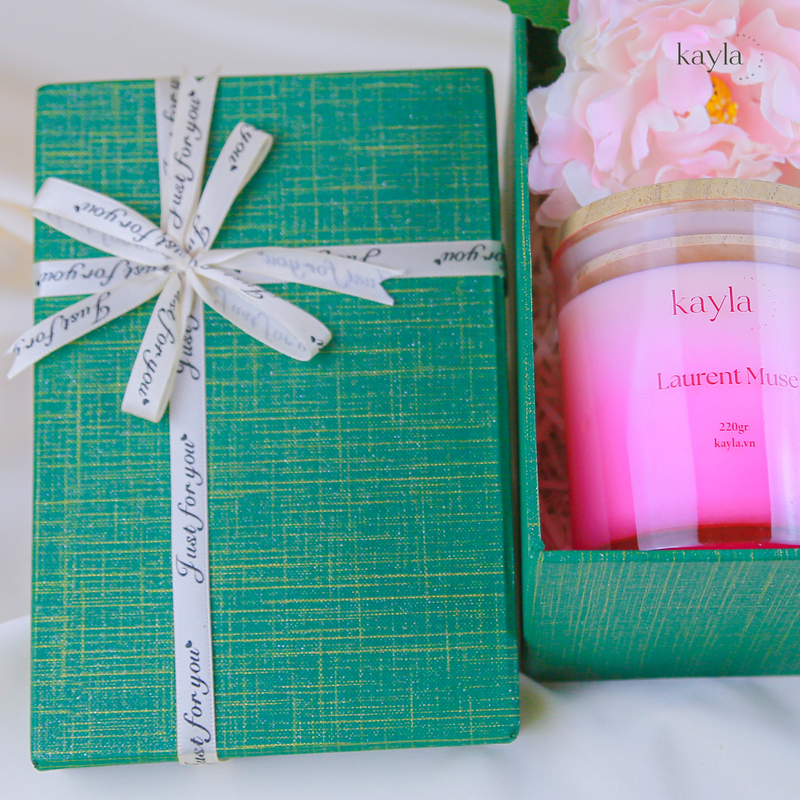 Set Quà Tặng Nến Thơm Laurent Muse Hồng An Yên