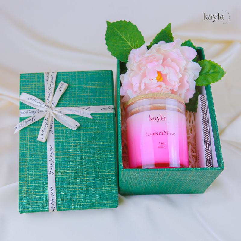 Set Quà Tặng Nến Thơm Laurent Muse Hồng An Yên