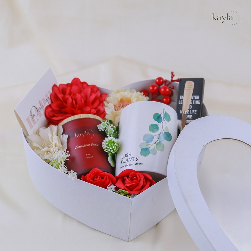 Set Quà Tặng Nến Obsidian Rose Love Garden Mix Ly Sứ